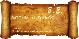 Békési Enikő névjegykártya