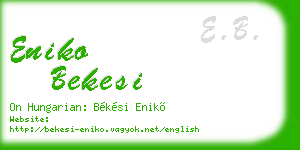 eniko bekesi business card